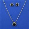 American Diamond Delicate Pendant Set with 2 Tone Plating