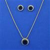American Diamond Delicate Pendant Set with 2 Tone Plating