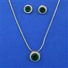 American Diamond Delicate Pendant Set with 2 Tone Plating