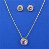 American Diamond Delicate Pendant Set with 2 Tone Plating