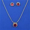 American Diamond Delicate Pendant Set with 2 Tone Plating