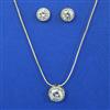 American Diamond Delicate Pendant Set with 2 Tone Plating