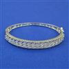 American Diamond Openable kada with Rhodium Plating 2 Tone Plating
