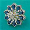 American Diamond Adjustable Ring with 2 Tone Plating