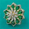 American Diamond Adjustable Ring with 2 Tone Plating