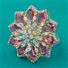 American Diamond Adjustable Ring with 2 Tone Plating
