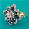 American Diamond Adjustable Ring with 2 Tone Plating