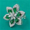 American Diamond Adjustable Ring with Rhodium Plating