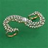 American Diamond Adjustable Ring with Rhodium Plating 2 Tone Plating