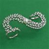 American Diamond Adjustable Ring with Rhodium Plating 2 Tone Plating