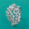 American Diamond Adjustable Ring with Rhodium Plating 2 Tone Plating
