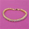 American Diamond Classic Bracelet with Rhodium Plating 2 Tone Plating