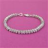 American Diamond Classic Bracelet with Rhodium Plating 2 Tone Plating