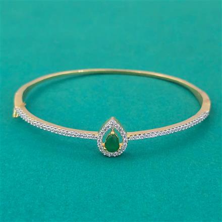 American Diamond Delicate Kada with 2 Tone Plating
