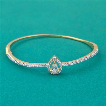 American Diamond Delicate Kada with 2 Tone Plating