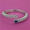 American Diamond Openable kada with Rhodium Plating