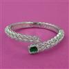 American Diamond Openable kada with Rhodium Plating