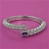 American Diamond Openable kada with Rhodium Plating