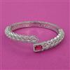 American Diamond Openable kada with Rhodium Plating