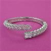 American Diamond Openable kada with Rhodium Plating