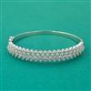 American Diamond Openable kada with Rhodium Plating 2 Tone Plating