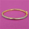 American Diamond Delicate Kada with Rhodium Plating 2 Tone Plating