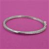 American Diamond Delicate Kada with Rhodium Plating 2 Tone Plating