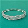 American Diamond Classic Kada with Rhodium Plating 2 Tone Plating