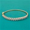 American Diamond Delicate Kada with Rhodium Plating 2 Tone Plating