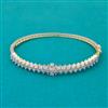 American Diamond Delicate Kada with Rhodium Plating 2 Tone Plating