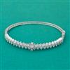 American Diamond Delicate Kada with Rhodium Plating 2 Tone Plating