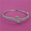 American Diamond Delicate Kada with Rhodium Plating 2 Tone Plating