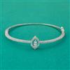 American Diamond Delicate Kada with Rhodium Plating 2 Tone Plating