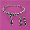 American Diamond Hasli Necklace with Rhodium Plating