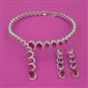American Diamond Hasli Necklace with Rhodium Plating