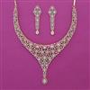 American Diamond Classic Necklace with Rhodium Plating 2 Tone Plating Mehndi Plating Carat Plating