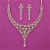 American Diamond Classic Necklace with Rhodium Plating 2 Tone Plating Mehndi Plating Carat Plating
