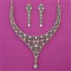 American Diamond Classic Necklace with Rhodium Plating 2 Tone Plating Mehndi Plating Carat Plating