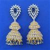 American Diamond Jhumki with 2 Tone Plating