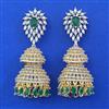 American Diamond Jhumki with 2 Tone Plating
