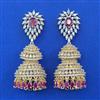 American Diamond Jhumki with 2 Tone Plating