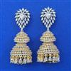 American Diamond Jhumki with 2 Tone Plating