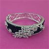 American Diamond Broad Kada with Rhodium Plating
