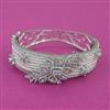 American Diamond Broad Kada with Rhodium Plating