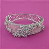 American Diamond Broad Kada with Rhodium Plating