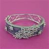 American Diamond Broad Kada with Rhodium Plating
