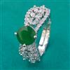 American Diamond Adjustable Ring with Rhodium Plating