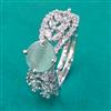 American Diamond Adjustable Ring with Rhodium Plating