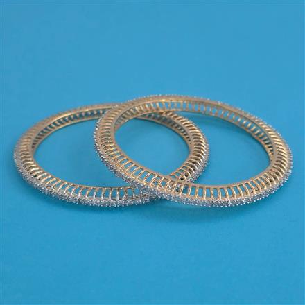 American Diamond Delicate Bangles with 2 Tone Plating
