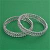 American Diamond Classic Bangles with Rhodium Plating